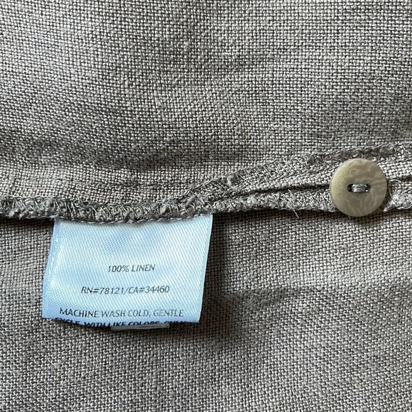 Eileen Fisher Womens Linen Ankle Pants Side Zip Size Petite L - Picture 10 of 13